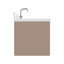   Ensemble de meuble-lavabo mural rectangulaire simple 49 po avec comptoir en quartz blanc de 1,5 po Ensuko-815188022-815188021