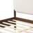 Zoren Mid-Century Modern Boucle Platform Bed Frame With Thick Padded Rounded Headboard, Solid Pine Wood Legs for Moody Bedroom-135299285-135299283