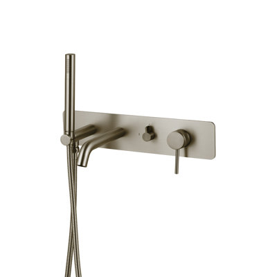 Wall Mounted Tub Spout Trim with Diverter and Handshower