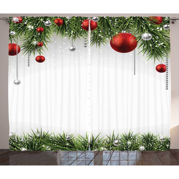 The Holiday Aisle® Tarun Mixed Shower Curtain with Hooks Included ...