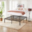Ensemble de chambre avec lit plateforme et table de chevet en métal 3 pièces Blinni-993117176-993547092