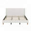 Lit plateforme tapissier avec tête de lit à oreilles, pieds en bois, aucun sommier requis-494063312-494063151