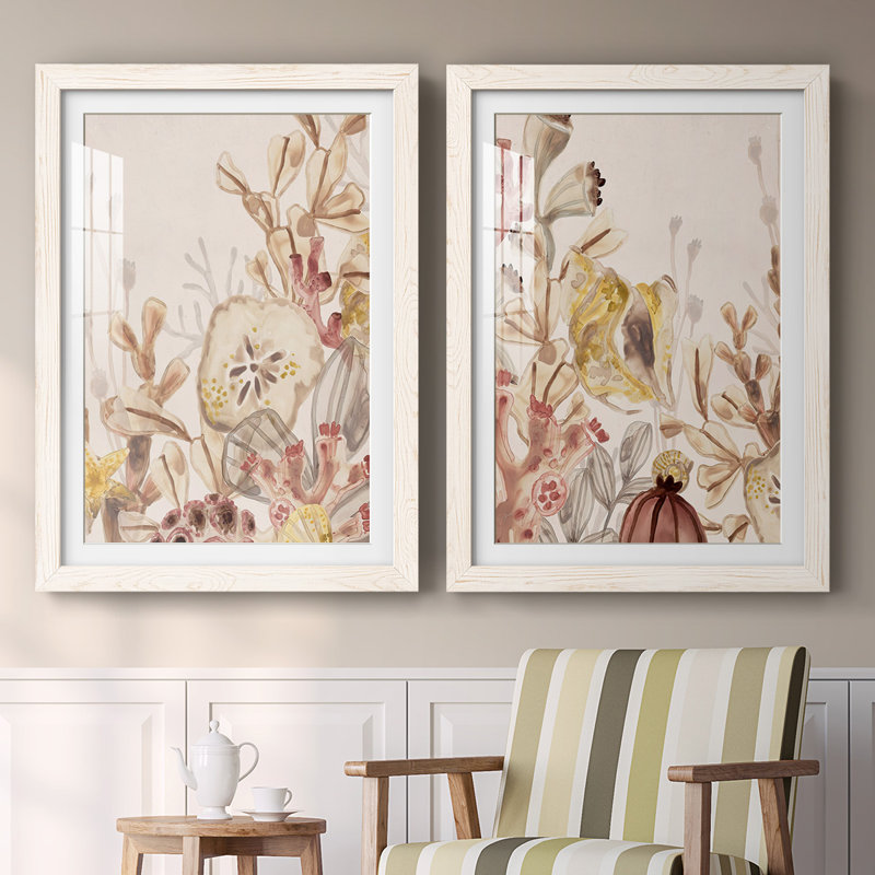 «Ocean Nostalgia I», reproduction encadrée de qualité supérieure - prête à être accrochée, Blanc