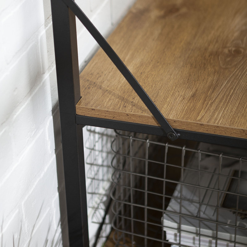 Portemanteau avec banc et rangement pour chaussures Everheart, Bois de grange