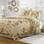 Ensemble de courtepointe à motif floral écru 3 pièces Green King Home Fashions-92355243-76251863