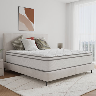 Rupesh 10" Medium Cooling Gel Memory Foam Hybrid Mattresses With Certipur-US Certified Pocket Spring, Pressure Relief, and Motion Isolation