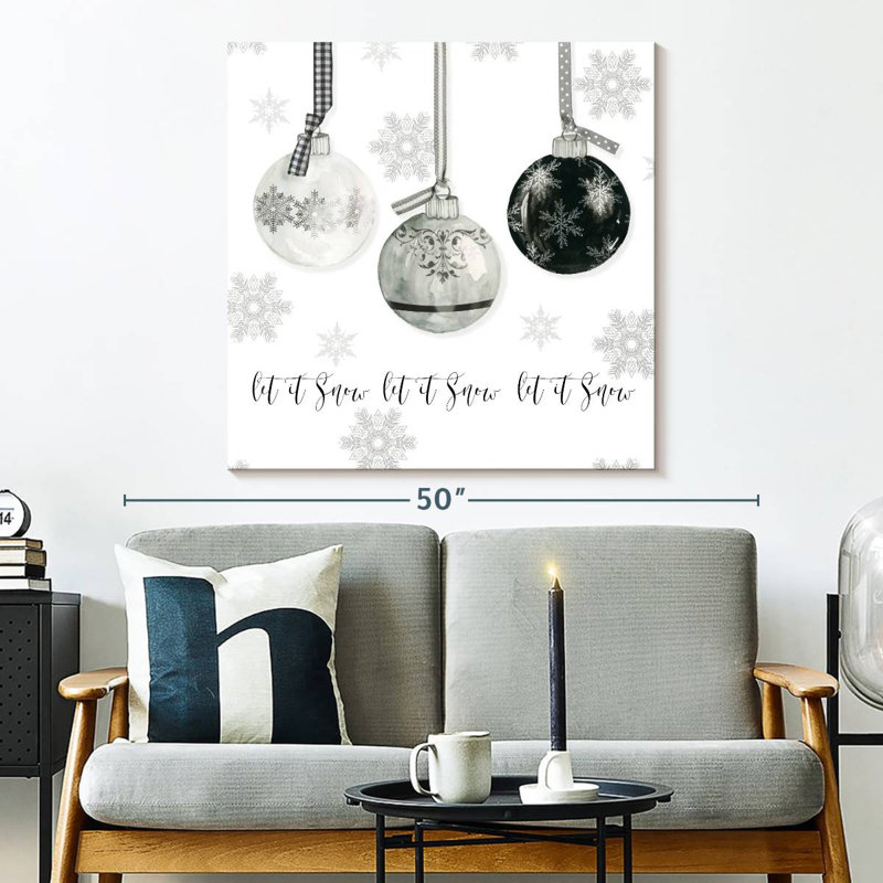 Lelend Let It Snow Ornaments, 33" H x 33" W