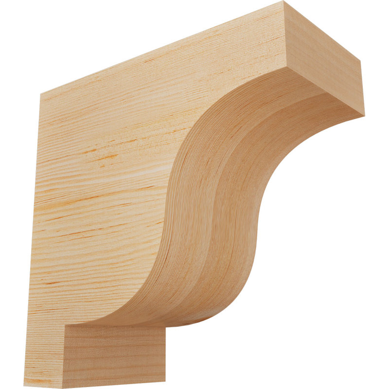 Newport Corbel, H 12 po x l 5,5 po x P 12 po, Sapin de Douglas, Lisse