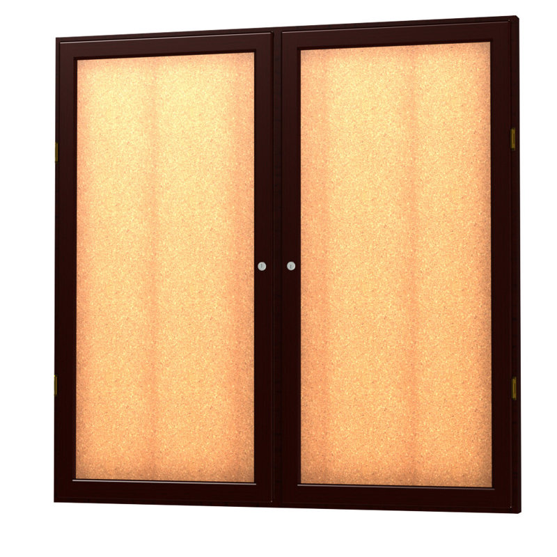 Babillard mural Messenger Series, H 48 po x L 48 po (2 portes), Espresso
