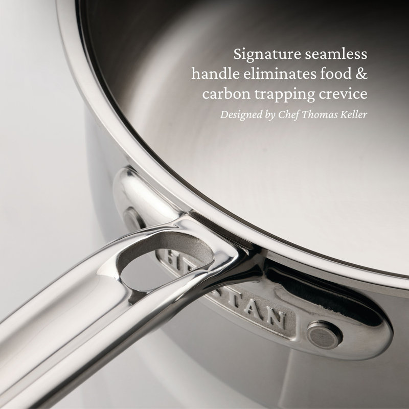 Probond® Luxe 2-quart Polished Professional Clad Stainless Steel Saucier