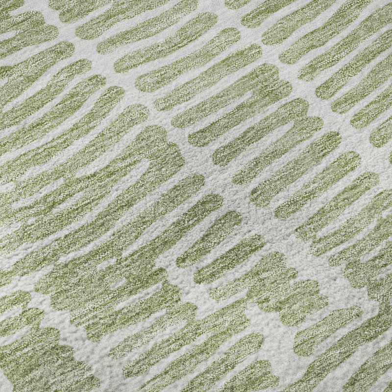 Premium Machine Washable Prisco Aloe Rug, Rectangle 9' x 12'