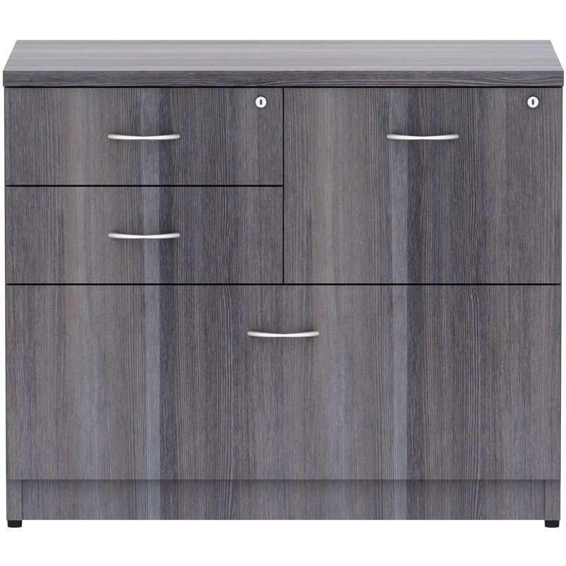Classeur latéral 4 tiroirs / 1 boîte Essentials Series, Gris anthracite patiné
