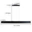 46.5" Black Island Linear Pendant Light Integrated Led Modern Led Linear Chandelier For Kitchen Island