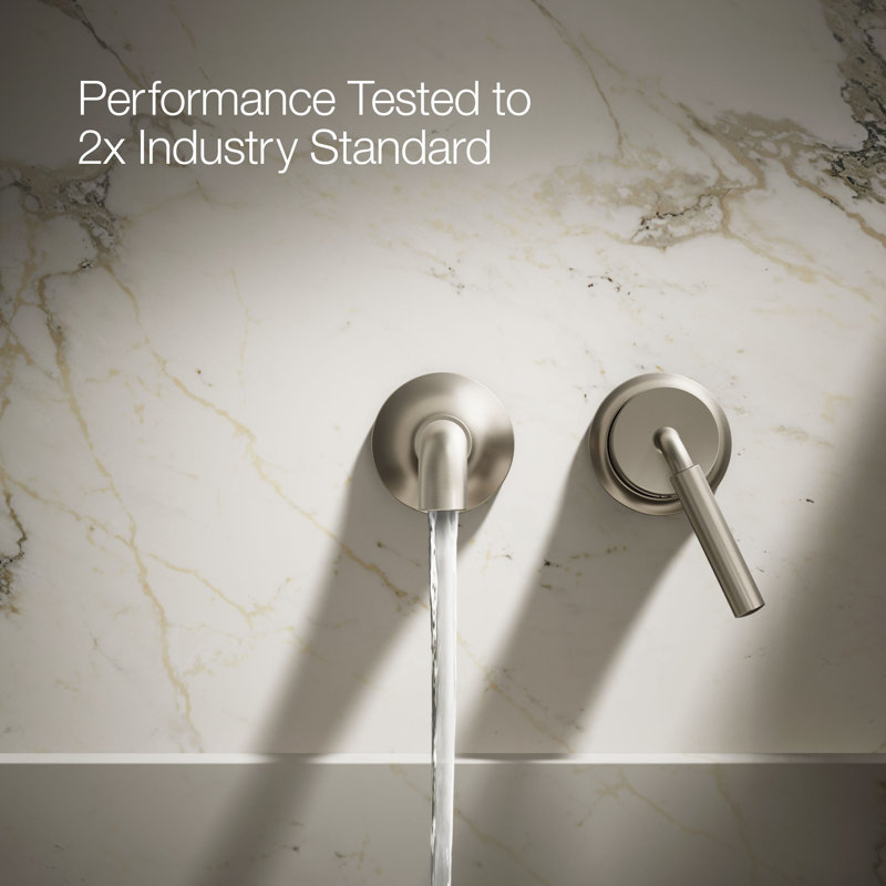 Tone Wall-Mount Single-Handle Bathroom Sink Faucet, Vibrant Brushed Nickel