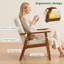 Chaise d'appoint moderne capitonnée avec accoudoirs, chaise de salle à manger ou de salon rembourrée-1082909800