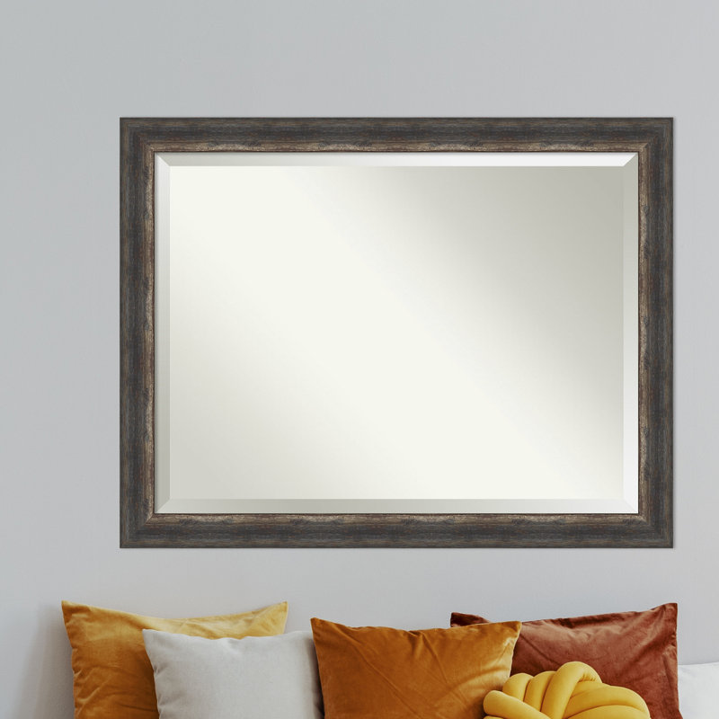 Miroir mural de salle de bain Roulston, Gris anthracite, 35 po x 45 po