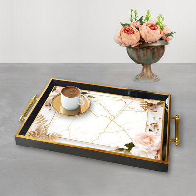 Élégant plateau en verre de 19,7 po x 11,4 po x 1,4 po | Fabrication 100% verre durable | Facile à nettoyer avec un chiffon humide | Idéal pour le service, la présentation décorative et l'organisation | Ajout élégant à la décoration intérieure
