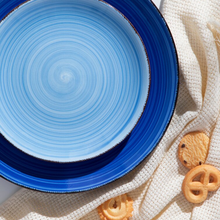 vancasso Mandala 6 in. Turquoise Porcelain Cereal Bowl 22 fl. oz