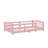 Twin-Sized Montessori-Style Floor Bed With Safety Railings, Wooden Bed With Slats And Enclosure, No Door Provided-1544762694-1544762691