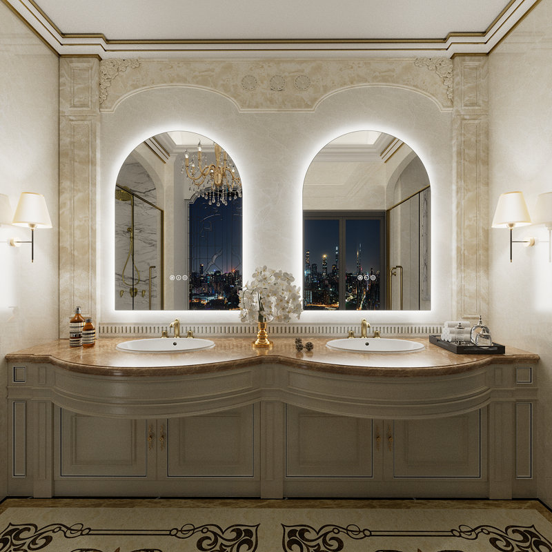 Aevar UL Certified LED Anti-Fog Tempered Glass Bathroom/Vanity Mirror with 3-Year Warranty, 30" x 22"