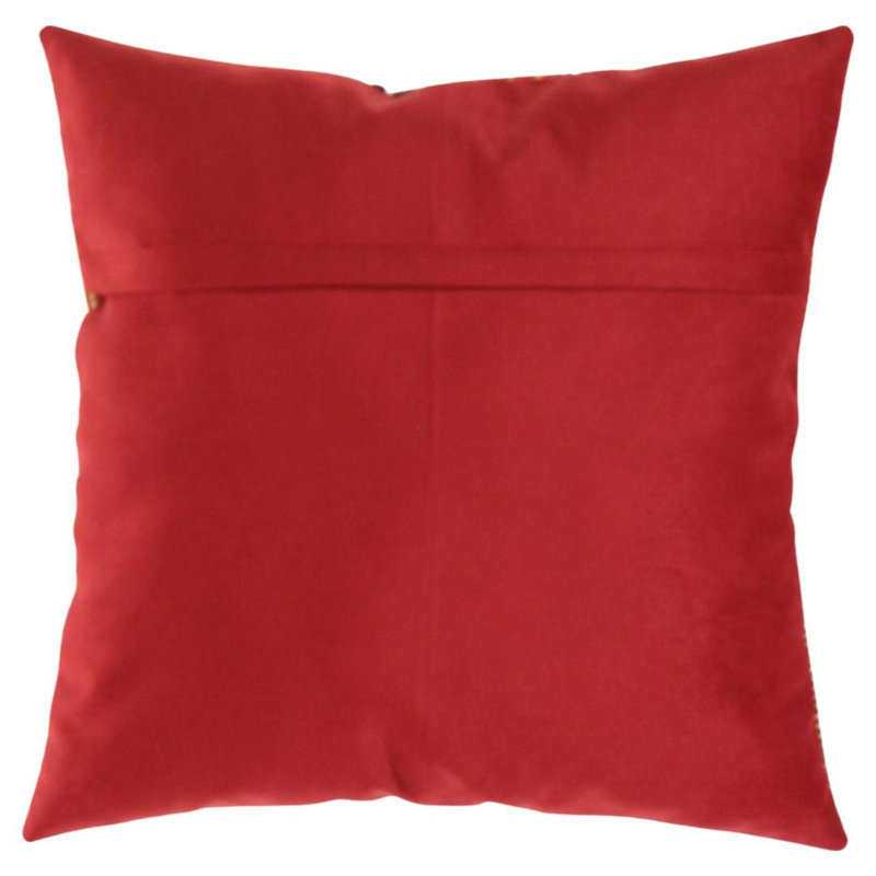 Square Pillow Cover & Insert, 20"H x 20"W, Ivory/Red, Square