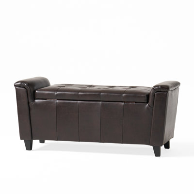 Christopher Knight Home Alden Armed Storage Bench, A Versatile And Elegant Furniture Item Perfect For Entryways, Living Rooms, And Bedrooms, Offering Both Cozy Seating With Arms And Convenient Storage Space