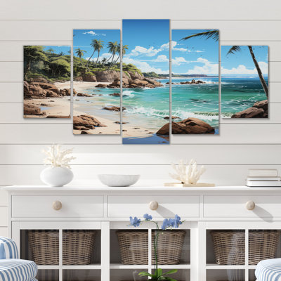 «Beach Photo Tropical Paradise II» sur toile, reproduction de 5 pièces