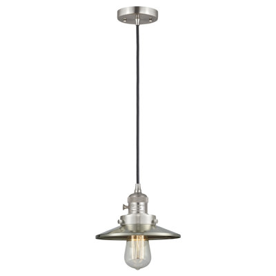 Franklin Restoration - Krysia - 1 Light 8" Cord Hung Mini Pendant - On-Off Turn Switch - Bulb Not Included -