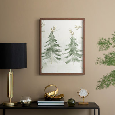 «Christmas Holiday Art», reproduction encadrée - bois massif