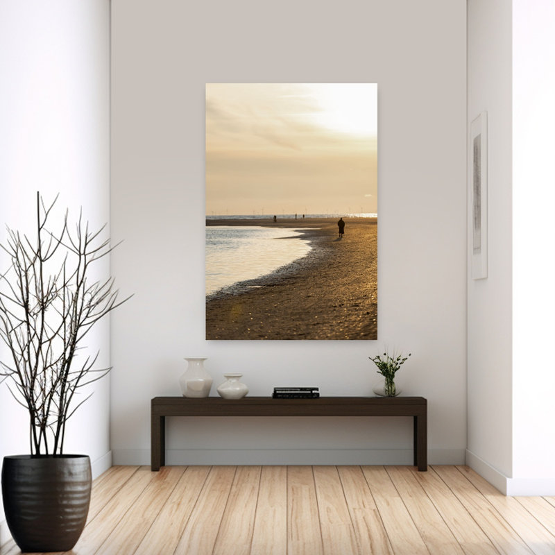 Art contemporain, paysage abstrait, paysage côtier, H 60 po x l 40 po