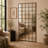 Metal Window Pane Inspired Room Black Floor Mirror