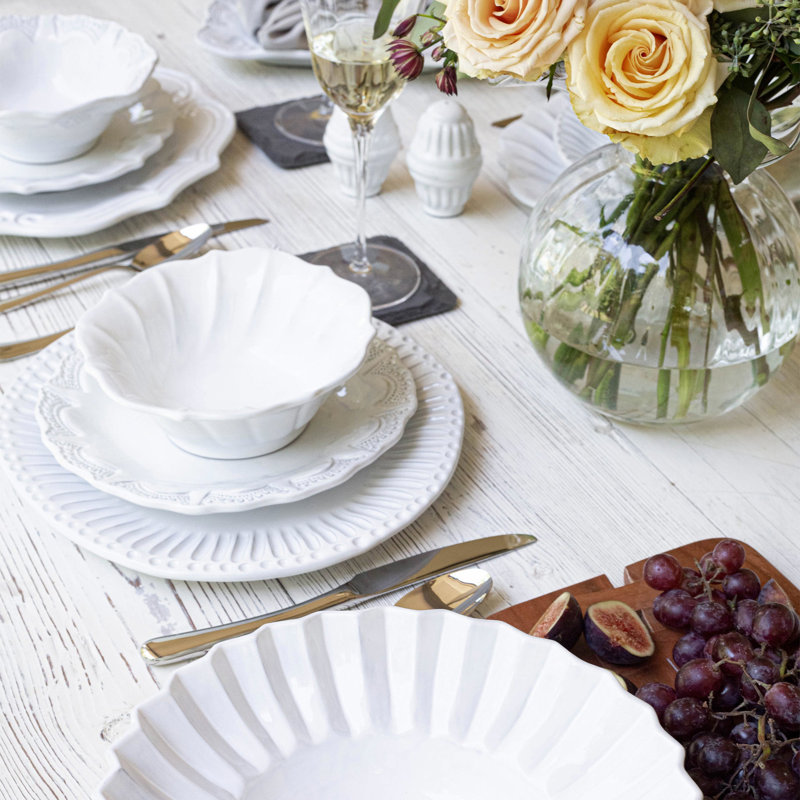 Incanto Handmade Stoneware Salad/Dessert Plate, White