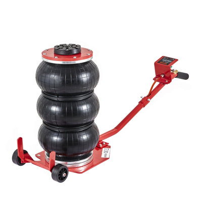 Air Jack, 3 Ton/6600 Lbs Triple Bag Air Jack, Airbag Jack With Six Steel Pipes, Lift Up To 17.7 Inch/450 Mm, 3-5 S Fast Lifting Pneumatic Jack, With Long Handles For Cars, Garages, Repair