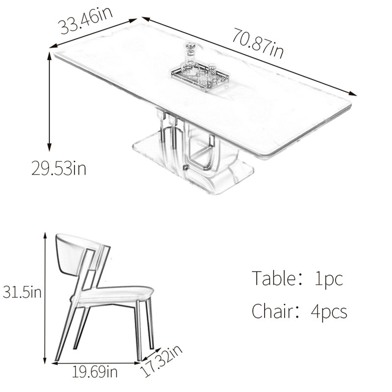 Freels, White, 29.53"H x 70.87"L x 33.46"W