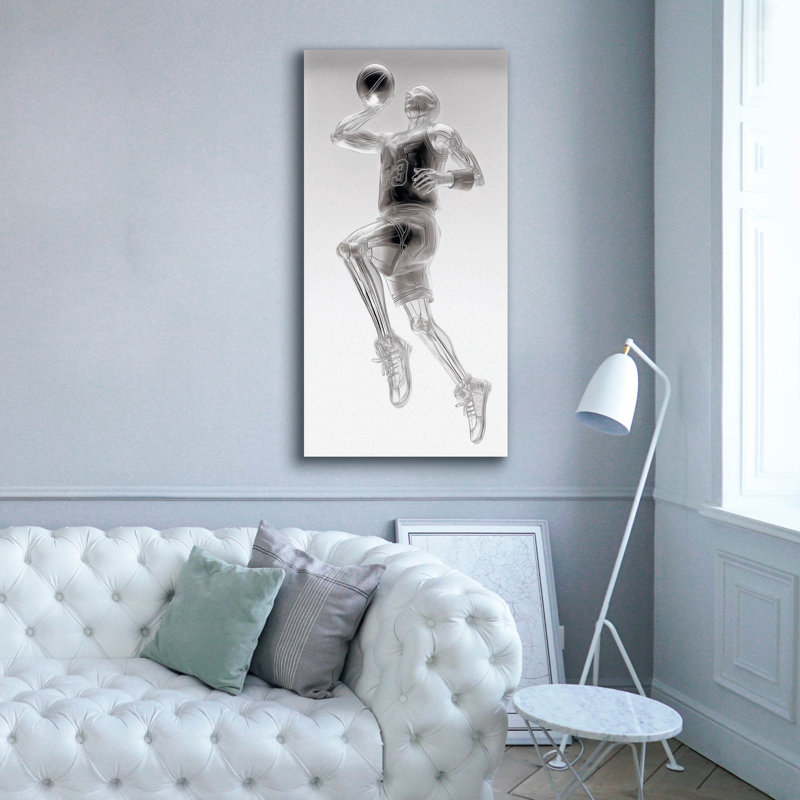 Toile épique Graffiti «Basketball Glass Legend 23» par Ann Klee, 30 po x 60 po, H 60 po x l 30 po