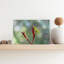 Two Grasshoppers On Buds Delicate Vibrant Grasshopper Nature Plant Wall Art Print 1 Piece Wrapped Canvas Wall Art-1695846266
