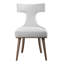 Belinda Upholstered Wing Back Side Chair in Off White