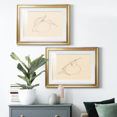 Citrus Contour I - ensemble de 2 reproductions de cadres photo