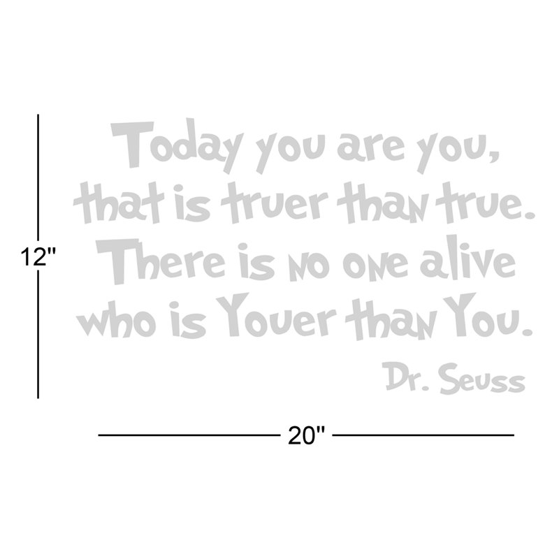 Text & Numbers Wall Decal, Real Green