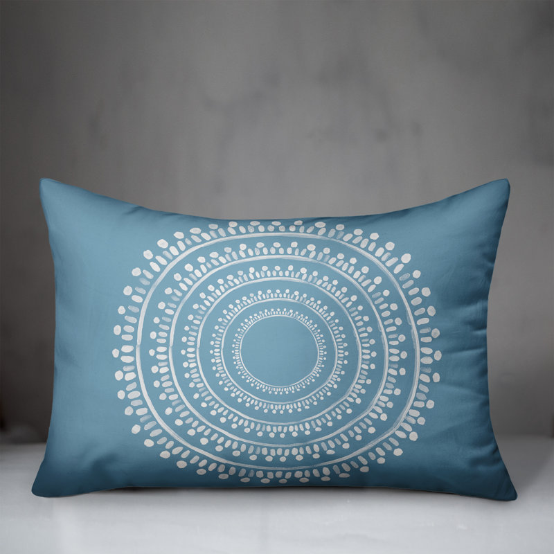 Geometric Throw Pillow, Blue