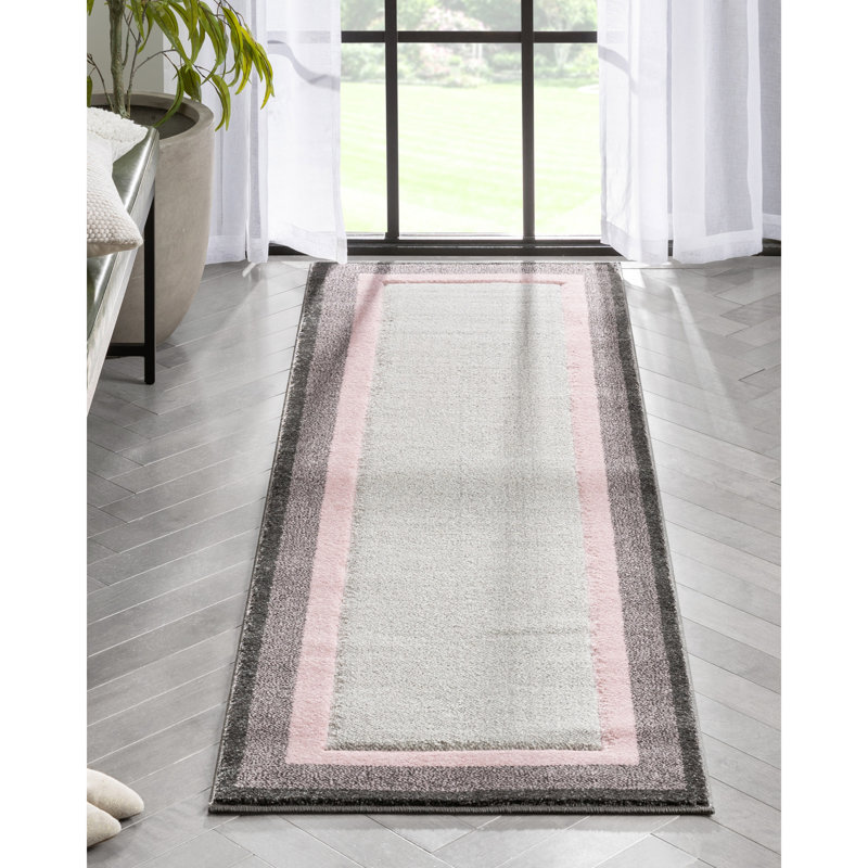 Astrid Geometric Synthetic Area Rug, Runner 67 x 220 cm