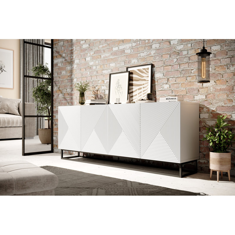 Mehrunisha 200cm Sideboard, White Matte