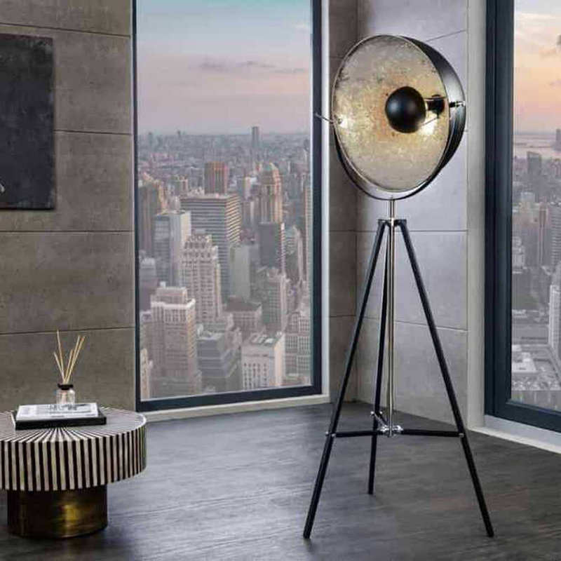 Fiedler 168cm Tripod Floor Lamp, Black/Silver