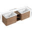 Meuble-lavabo double 60 po / 68 po avec lavabo en céramique, meuble-lavabo mural avec 2 portes à fermeture douce et tablette-2081540171-2110221659