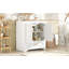 Meuble-lavabo de luxe 30 po avec lavabo en céramique, meuble-lavabo avec 2 grandes portes à fermeture douce, meuble de rangement en bois massif-1532009124