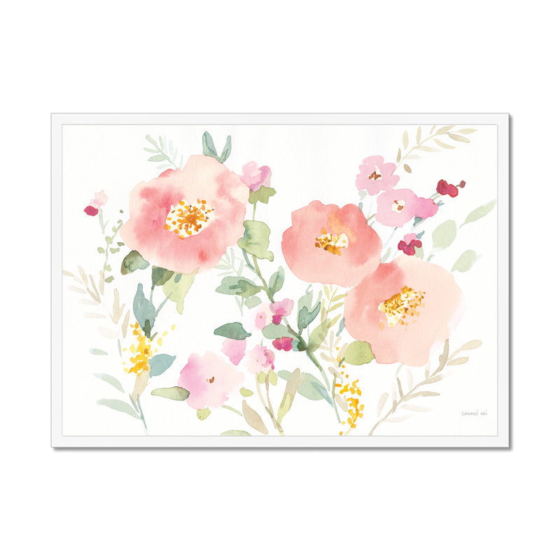 Jewels I - Painting, 65cm H x 95cm W, White Framed Paper Print