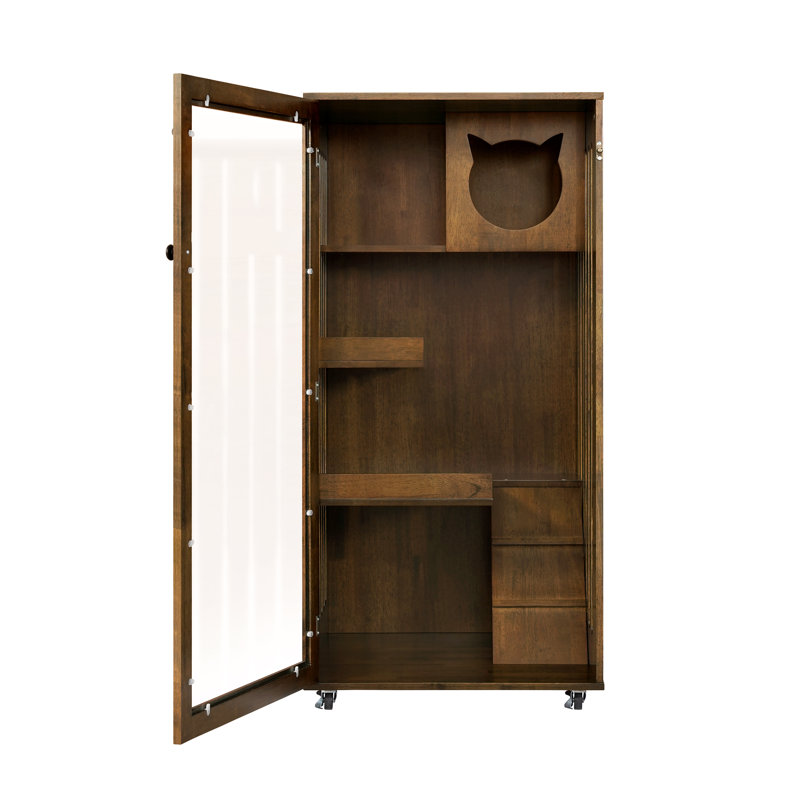 Armoire pour chat Aldercrest, Brown Oak