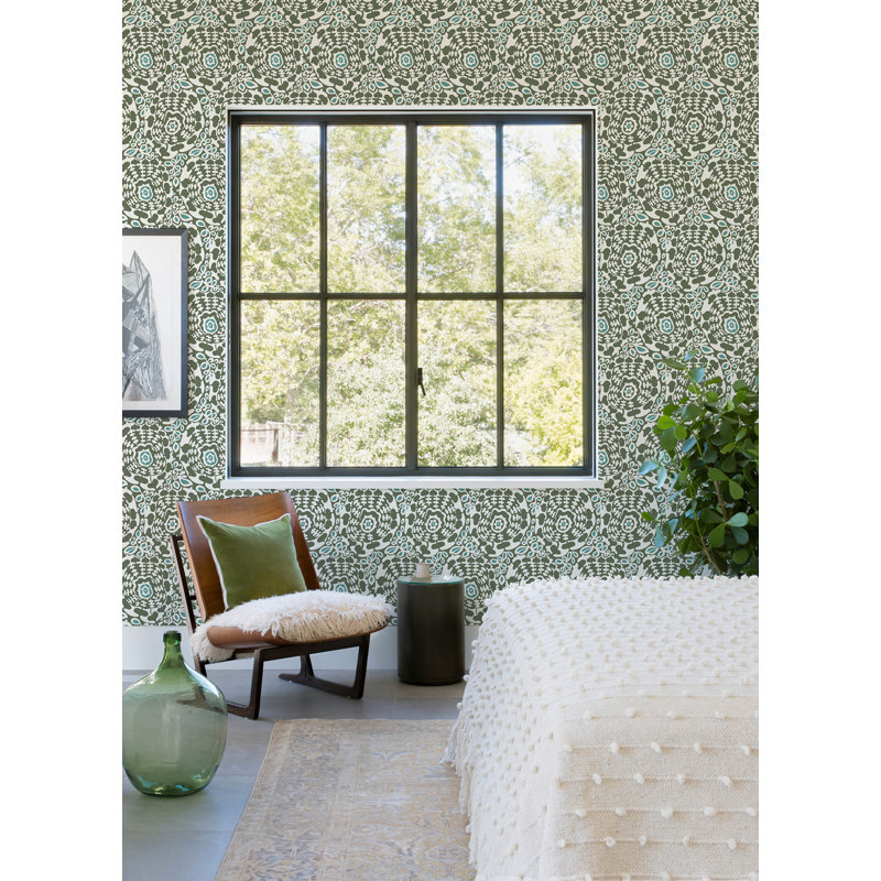 Ayalisse Floral Wallpaper Double Roll, Green