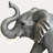 Elephant Garden Statue with Raised Trunk