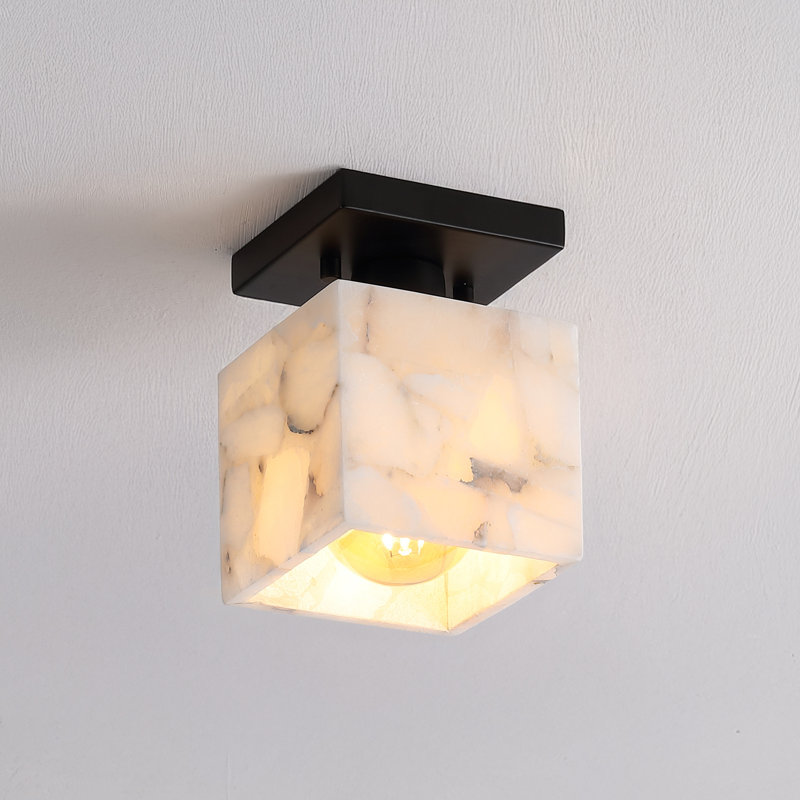 Wilfrido Semi Flush Mount, Matte Black, 6.75" H x 5" W x 5" D